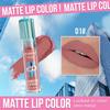 MLSMILE Non-stick Cup Waterproof Lip Glaze Small Blue Bottle Liquid Lipstick 6 Colors Moisturizing and Moisturizing Fine Glitter Lip Gloss