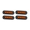 4Pcs Truck Side Lights High Brightness 3000K IP65 Waterproof LEDs Easy Installation Truck Emergency Flash Light 12‑24V
