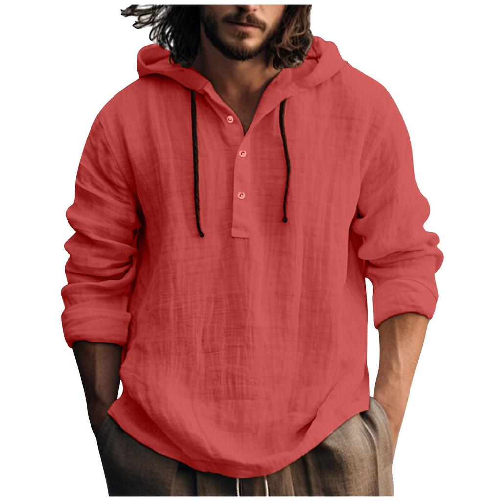 Men's Summer New Loose Print Long Sleeve Shirt Cardigan Beach Shirt