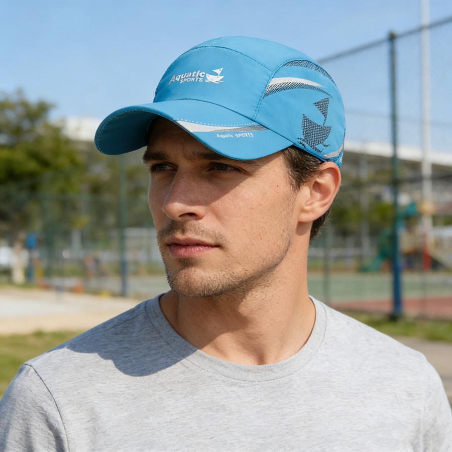 Yto Household Items Women's Permeable Sun Protection Quick-Dry Baseball Cap, For Men And Outdoor Use Fishing Sun Hat With Boat Print Summer Thin Air 55-60Cm