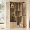 Cat Villa, Indoor Cat House, Chinchilla Cage, with Small Entry and Exit Door (Lockable), Wood-Colored, 90 x 50 x 160 cm, without Cat Litter Box