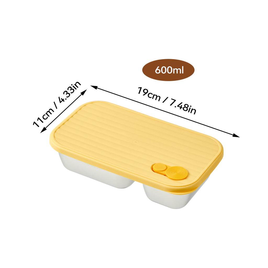 New Portable 304 Stainless Steel Lunch Box Travel Picnic Sealed Leak Proof Fruit Salad Bento Box For Student Adult