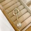 High-End Sense Gold Necklace Trendy Light Luxury Niche Design Temperament Fashionable Small Gold Ball Pendant