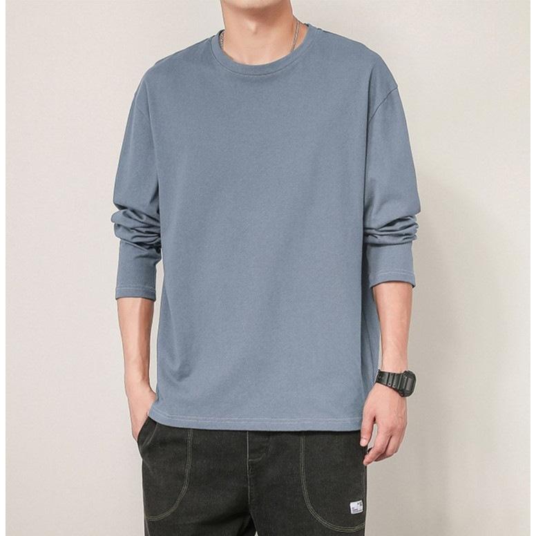 Bavlněné Pánské tričko Jednobarevné Prodyšné Muž Dlouhé Rukávy Pure Color Dámské Trička Trička pro pánské topy Trička