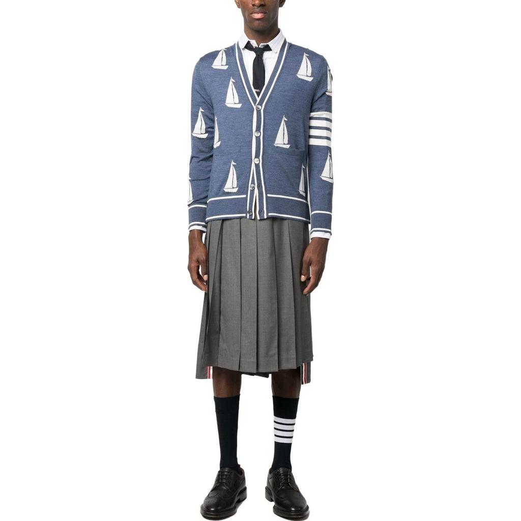 THOM BROWNE Pinstriped Buttoned Shirt MWL202A-F0013-450