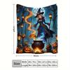 Magical Halloween Witch Blanket: Embrace The Enchanting Design, Ultra-Soft Fabric, And Cozy Vibes For Your Festive Home Decor