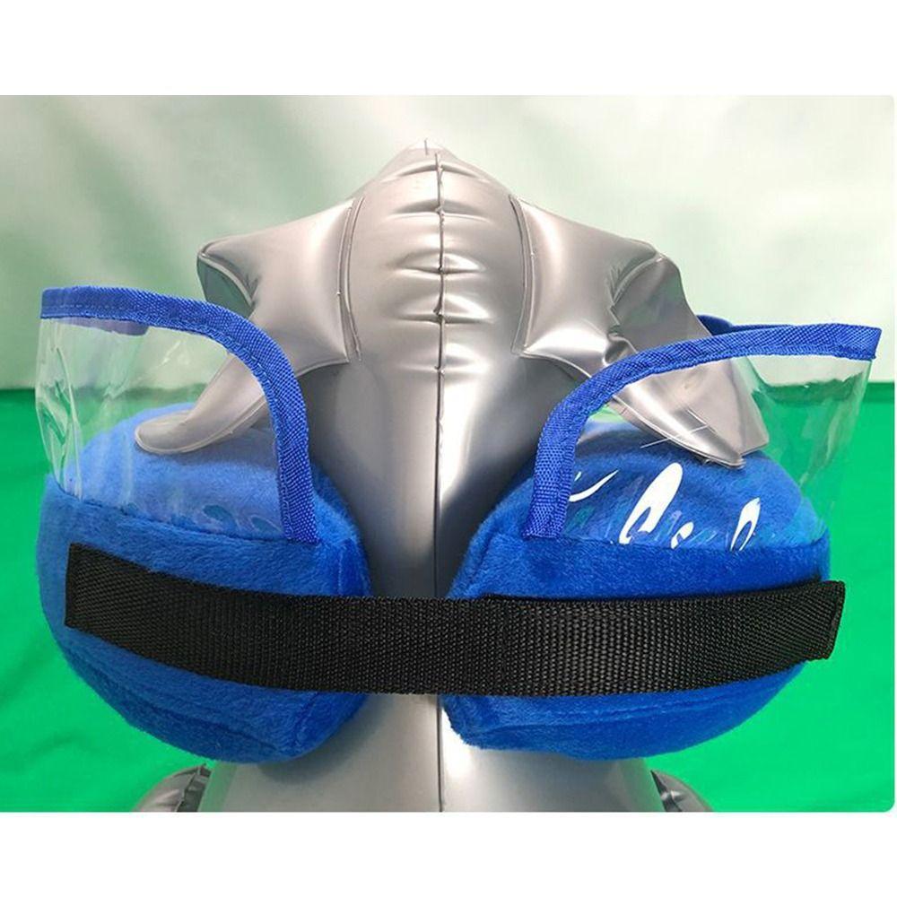 Adjustable Inflatable Dog Cone Collar Waterproof Fabric Anti-licking Clear Shield Soft Dog Neck Donut Comfortable To Wear