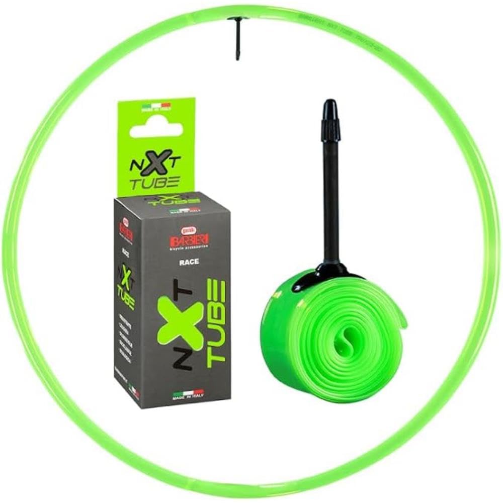 

Barbieri NXT TPU Bicycle Tube for Road, 45g, Presta 45mm, Green, 700x23-32mm, NXT/ROAD