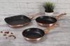 Zestaw 3 patelni z powłoką granitowąch 20/24/28cm BERLINGER HAUS Metallic Line Rosegold BH-1279-Nf