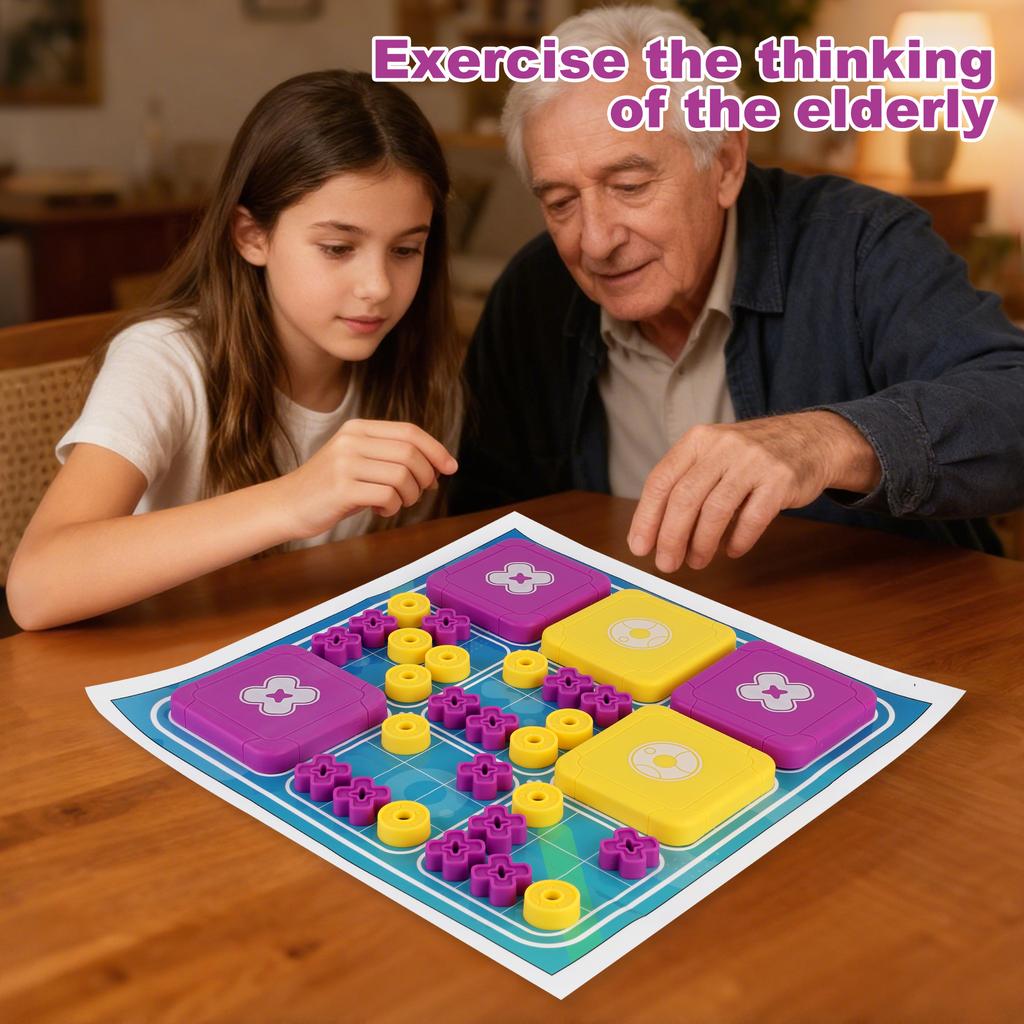 Tic Tac Toe Game Board Game for Family Party Game Interactive Educational Tabletop Games for Developing Thinking Logic Skills
