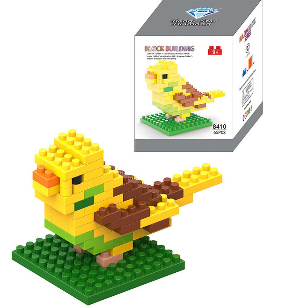 Mini Cartoon Building Blocks Cute Shape DIY Puzzle Toy with Bright Color for Kids