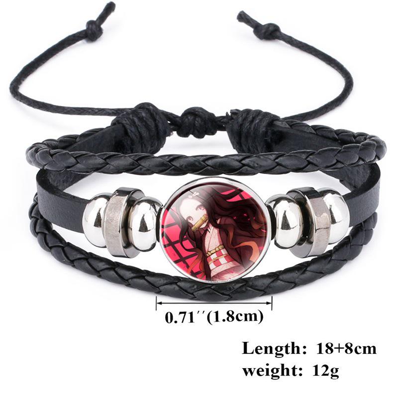 Demon Slayer Zeitjuwel Rindsleder Verstellbares Armband