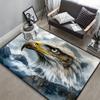 Large Eagle Head Digital Art Print Rug - Non-Slip, Machine Washable, Anti-Fatigue Polyester Carpet with Cloud and Mountain Desig
