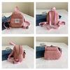 Damen Corduroy Rucksack Schüler Schultasche Reise Rucksack Mini Rucksack
