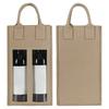 Double Wine Carrier Bag with Portable Handle Shockproof Heavy Duty Felt Reusable Wine Champagne Beer Bottle Tote Handbag Gift Bag