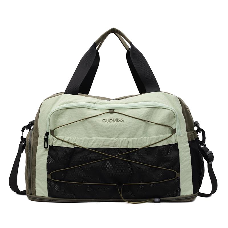 Outdoor Travel Duffel Bag with Mesh Panel Multiple Zip Pockets Large Capacity Sport Weekend Bag