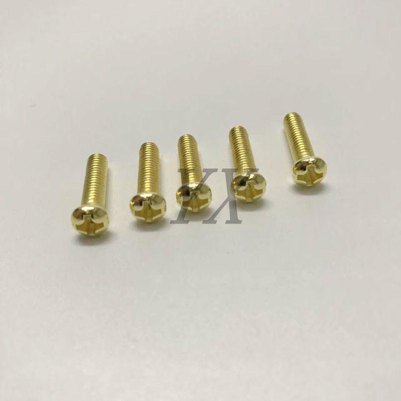 Gold Phillips Pan Head Extended Machine Screws, M3-M4