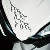 Lightning Crack Motorcycle Sticker Waterproof High Quality Decorative Body Windshield Latte