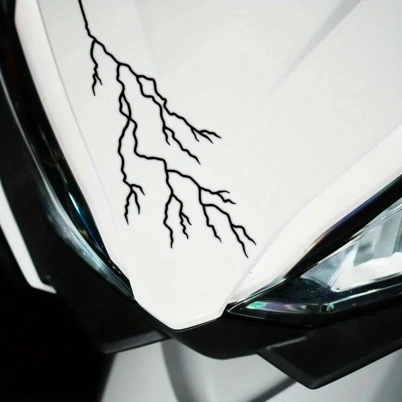 Lightning Crack Motorcycle Sticker Waterproof High Quality Decorative Body Windshield Latte