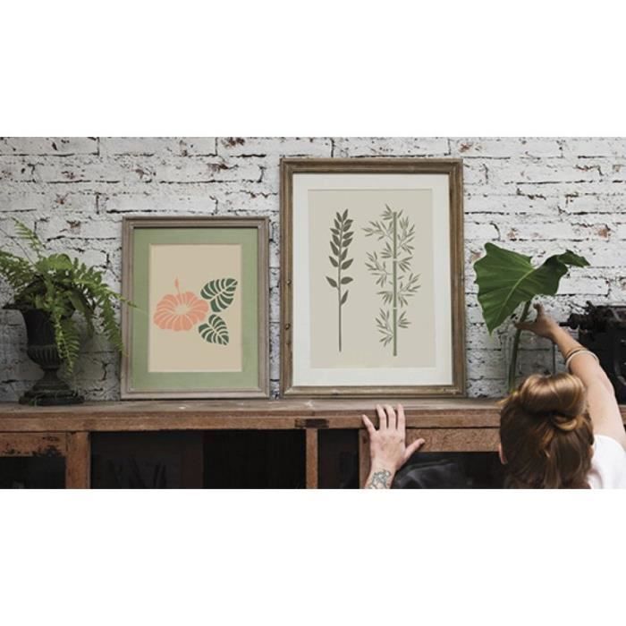 Pochoir - Aladine - Branches - 20x30 cm - Dessin raffiné - Polyvalent pour décoration