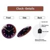 Clear Glass Round Clock 30x30cm Personalized Text Silent Operation Modern Wall Decor
