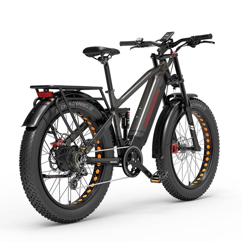 LANKELEISI Silvertip8 E-Bike con Ruote Grasse 26×4.0, Batteria 52V 20Ah, Motore 1000W, Freni Idraulici, Cambio Shimano a 7 Velocità, Tutto Terreno