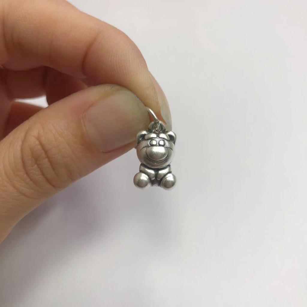 Sterling Silver 3D Lucky Cat Pendant - Cute Wealth Charm for Baby or Bestie Gift