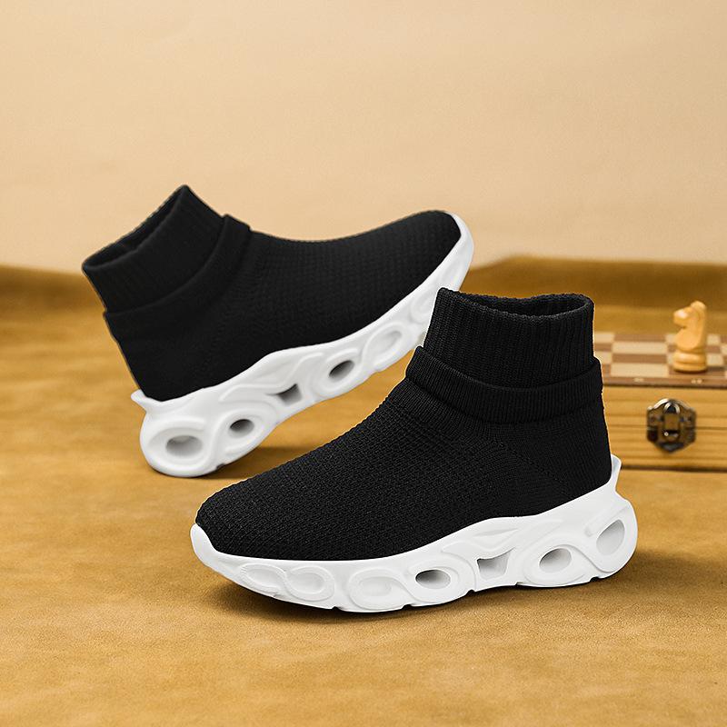 Children's Socks and Shoes Boys and Girls Fashion Breathable Comfortable Non-slip Soft Sole Casual Running Shoes Sports Flying Woven Shoes