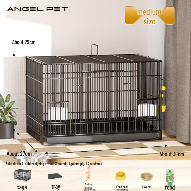 Indoor Guinea Pig Cage with Toilet, Anti-Spray Urine Protection, and Special Villa Design