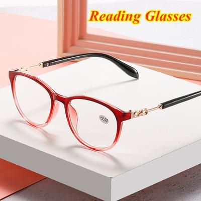 Retro Round Women Anti-Blue Light Reading Glasses Presbyopic Eyewear Hyperopia Magnifier Glasses