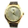 [N2307] - Women's Watch 'Trendy' Gold Brown (animal Print)