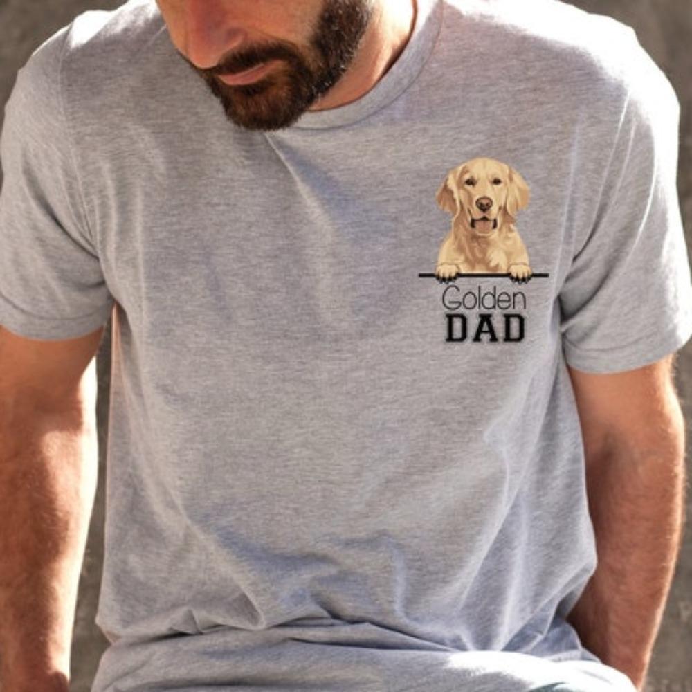 Golden Retriever Gift Tshirt Life Is Golden Dog Man Gift Dog Dad TShirt Fathers Day Gift for Golden Retriever Lovers Tops