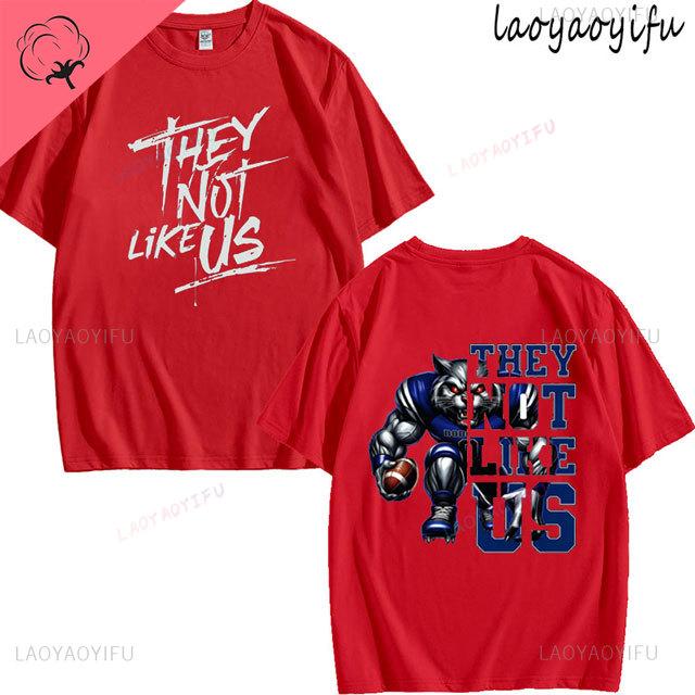 They Not Like Us Theme Print Tshirt Mens Womens Fashion 100Cotton Short Sleeve ONeck Breathable Tee Summer Casual Tops