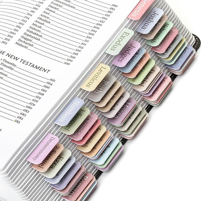 Bible Tabs,75 Tabs,Colorful,Laminated Bible Tabs For Women And Men, Bible Tabs For Study Bible,Bible Index Tabs