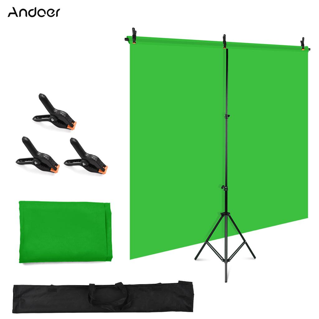 Photography Backdrop Set Lightweight Multifunctional Professional Green Photo Background Cloth with Stand
