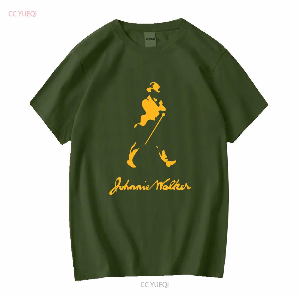 Maglietta Vintage Johnnie Walker Scotch Whiskey Black Classic TUTTE LE TAGLIE vintage Grafica Lavata Elasticizzata Casual Traspirante moda