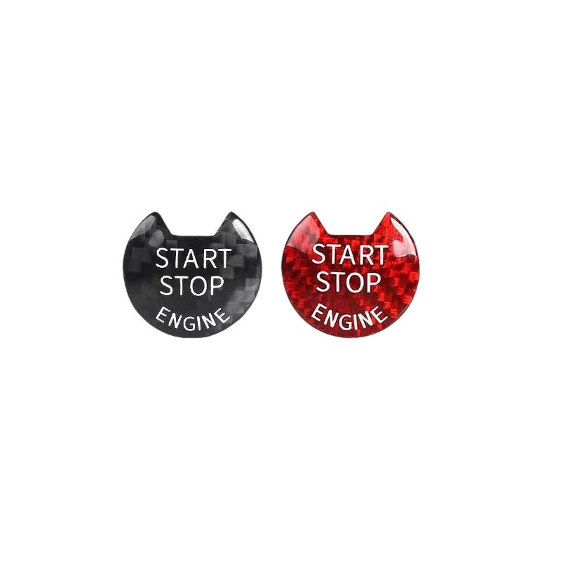 Real Carbon Fiber Car Engine Start Stop Push Button Cover Sticker For Nissan Infiniti Car Sticker Interior Accessories