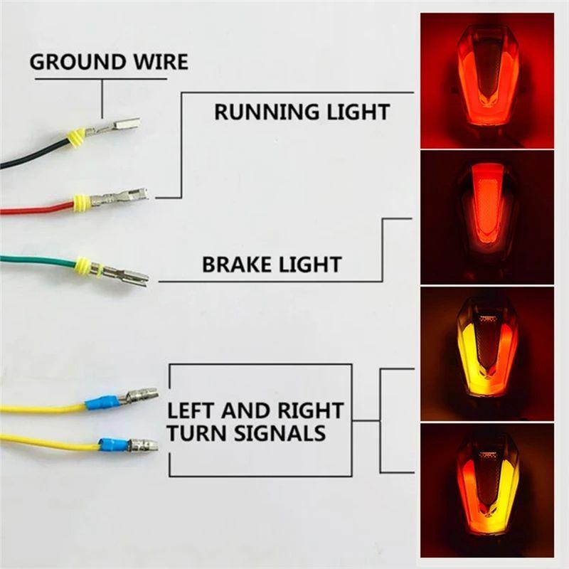 Precise For GSX-R1000 GSXR1000 2017-2021 Rear Tail Light Brake Turn Signals Integrated LED Light Replacement White