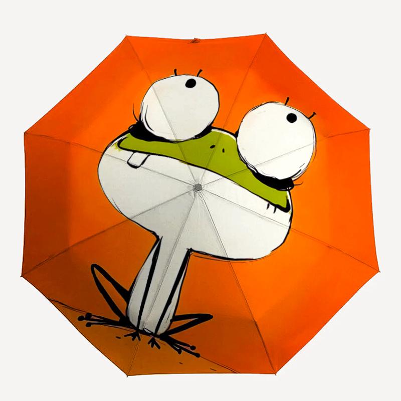 

1pc Frog EyesAutomatic Open/close Umbrella, 8-Rib sturdy structure, Portable Travel Umbrella, Parties, Everyday Usec33