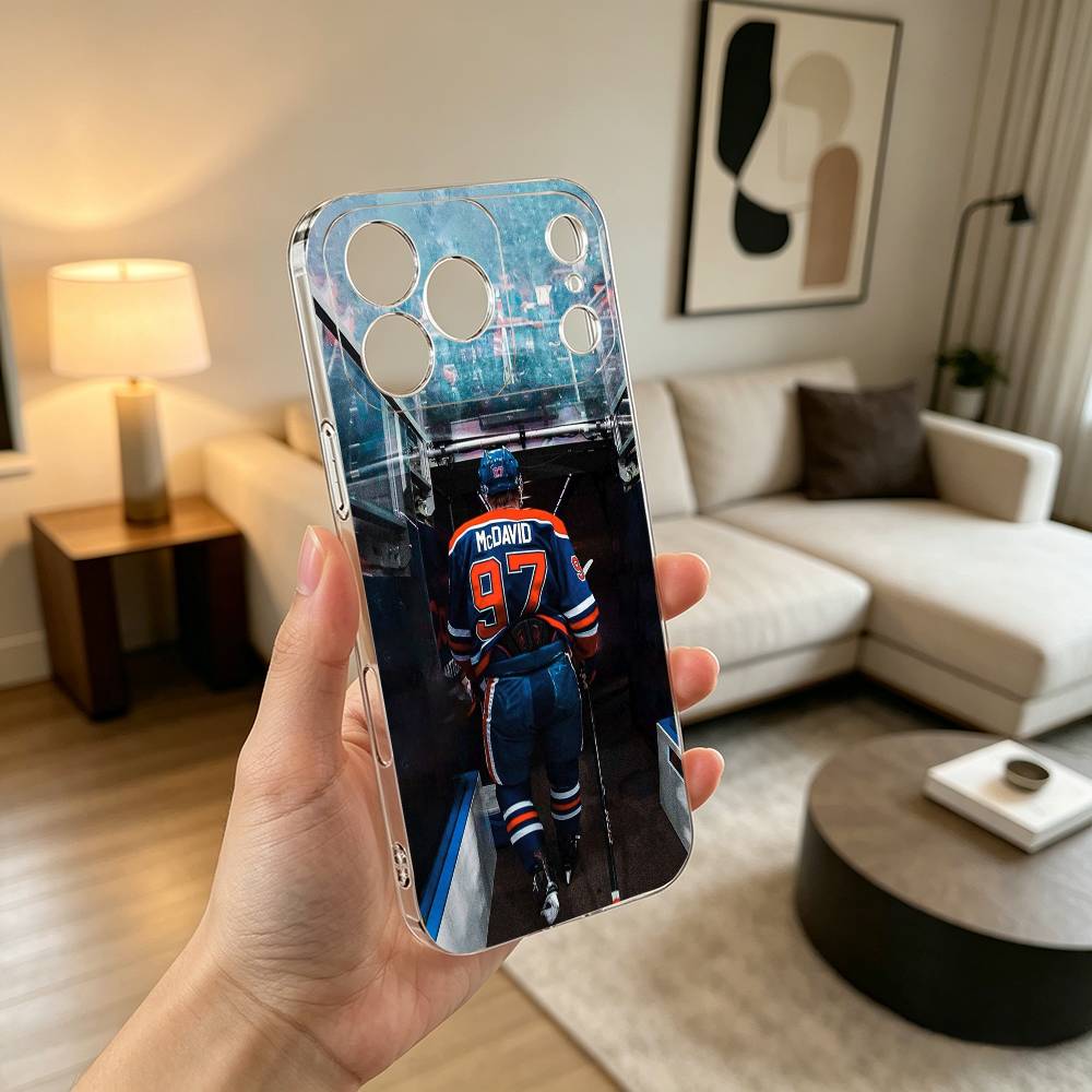 Connor McDavid Hockey Player Phone Case Transparent Silicone Soft For iPhone 17 16 15 14 13 12 11 Mini Pro Max Plus