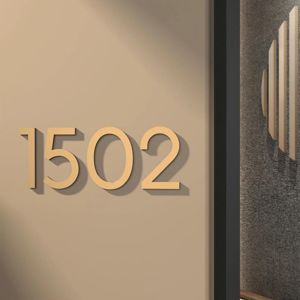 10PCS Self Adhesive 3D Number Door Plates 0-9 Number Acrylic Stickers Mailbox Sign Address Plaque House Apartment Cabinet