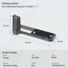 Haoge Handle Hand Grip for Fujifilm Fuji X100VI Camera, L-Shaped Grip HG-XVIB, Arca Swiss Kirk RRS Quick Release Plate, Benro Bracket
