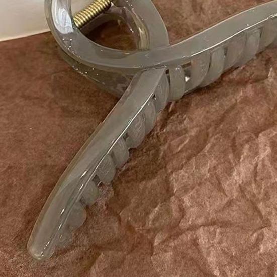 Pince Crabe Grande Taille Tempérament Élégant Semi-Transparent Antidérapant Décoration de Coiffure Accessoire de Tête