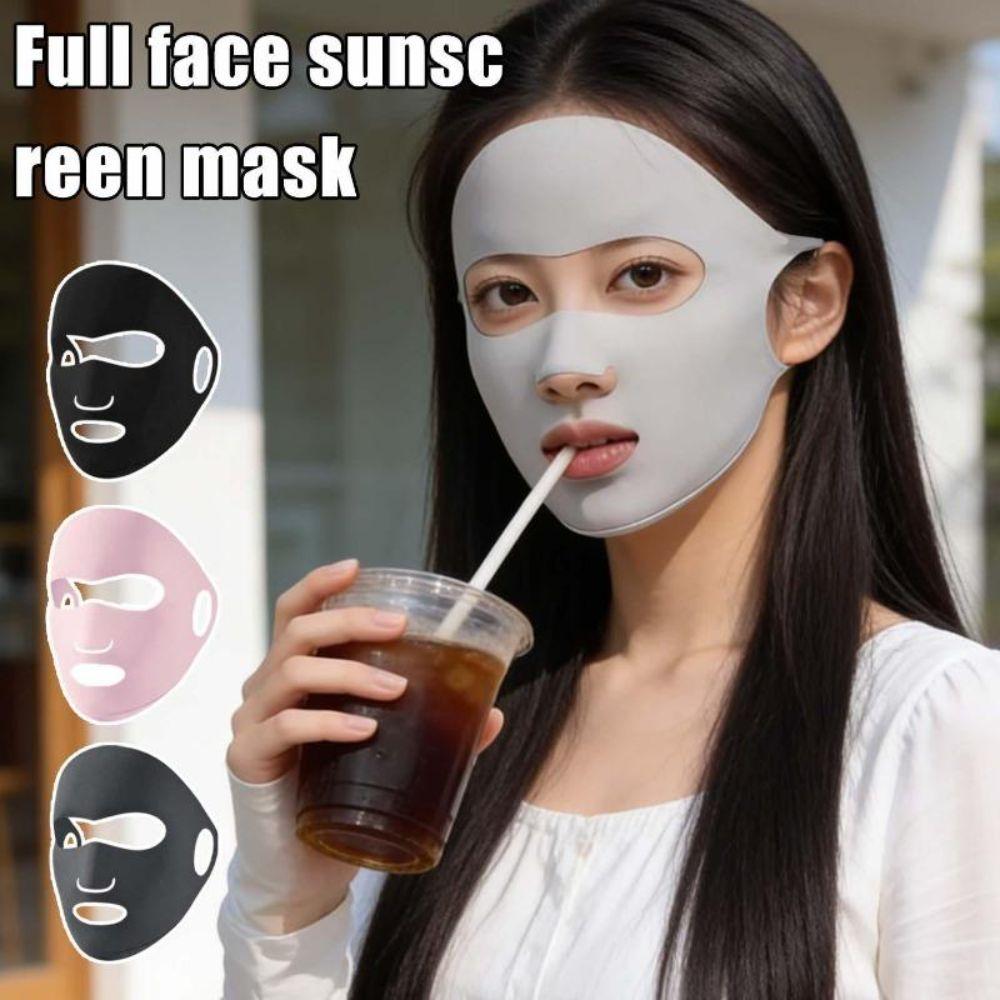 Breathable Anti-UV Neck Scarf Full Face Sunshade Face Mask Cool Sun Protection Mask Summer