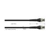 BNC Q9 Male To Male Plug Oscilloscope Test Cable Wire 50 Ohm 3.3ft Impedance Coaxial Cable Cord 100cm
