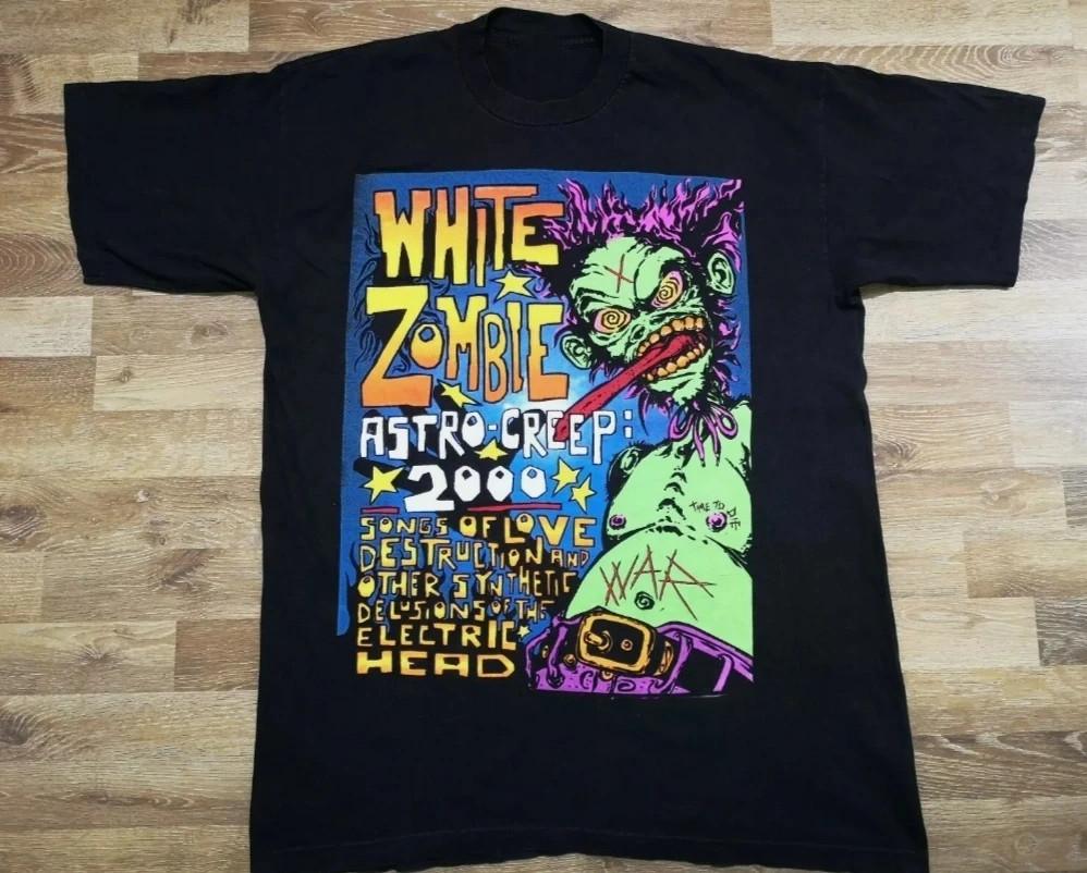 Vintage White Zombie Astro Creep Concert Black Unisex S-4XL T-Shirt Unisex T-Shirt S