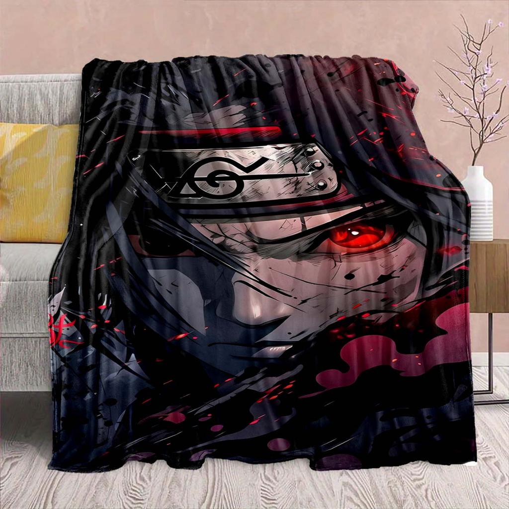 Naruto Anime Flannel Blanket - Soft Warm Perfect for Sofa, Bedding Camping Travel Office Home Decor -QJY