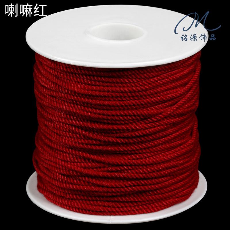 Large Roll Hand Rubbing Cotton Thread Rope Work In Progress Tibetan Play Rope Braided Rope Hemp Thread Pendant Rope Bracelet Rope Fringed Accessories