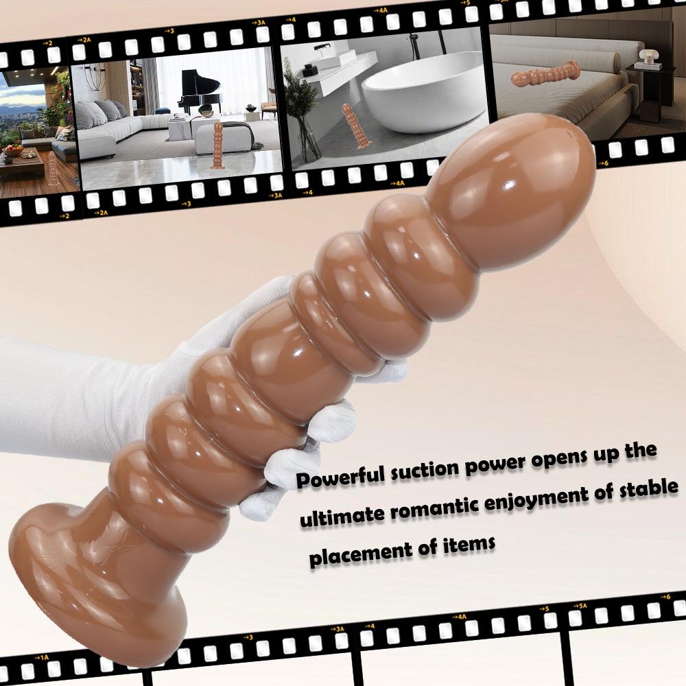 37x7cm Bardzo Duże Gwintowane Koraliki Analne i Dilator dla Mężczyzn i Kobiet