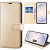 Case for Samsung Galaxy S26, Full Protection Shockproof Scratch-Resistant Synthetic Leather - Gold